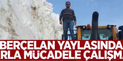 3500 rakımda karla mücadele çalışması