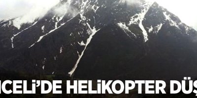 Tunceli'de helikopter düştü!