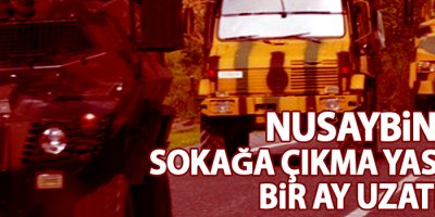 Nusaybin'de sokağa çıkma yasağı bir ay uzatıldı