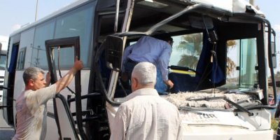 İşçi servisi kaza yaptı: 10 yaralı!