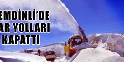 Şemdinli'de kar yolları kapattı