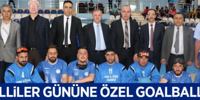 Van'da engelliler gününe özel goalball maç