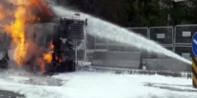 Ankara adliyesi önünde doğalgaz patlaması