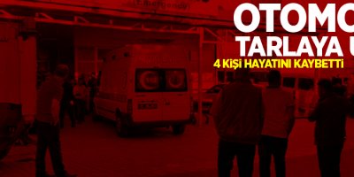 Otomobil tarlaya uçtu: 4 ölü