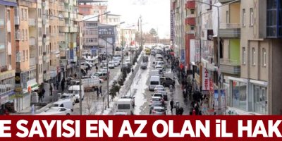 Daire sayısı en az olan il Hakkari!