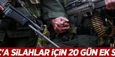 FARC'a silahlar için 20 gün ek süre