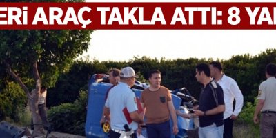 Askeri araç takla attı: 8 yaralı