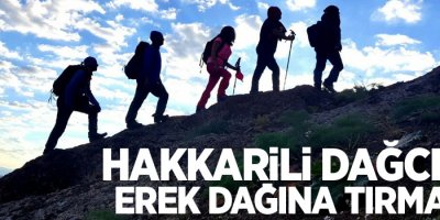 Hakkarili dağcılar Erek Dağına tırmandı