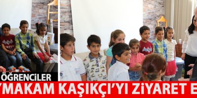 Minik öğrenciler Kaymakam Kaşıkçı'yı ziyaret etti