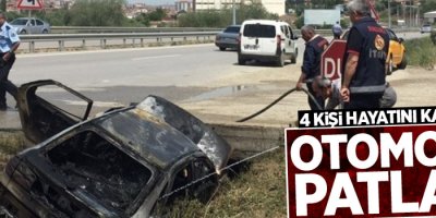 LPG'li otomobil patladı, 4 ölü