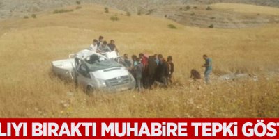 Yaralıyı bıraktı muhabire tepki gösterdi