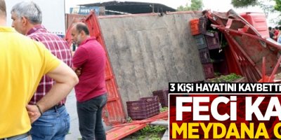 Kamyonet kaza yaptı: 3 ölü, 5 yaralı