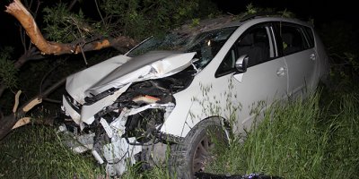 Doktorun kullandığı otomobil ağaca çarptı: 4 yaralı