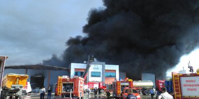 Denizli’de kimyasal atık fabrikasında yangın