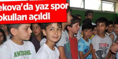 Yüksekova'da yaz spor okulları açıldı