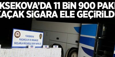 Yüksekova’da 11 bin 900 paket kaçak sigara ele geçirildi