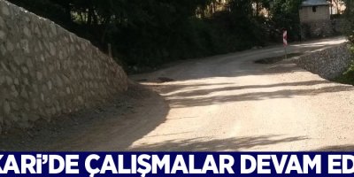 Hakkari’de yol asfaltlama çalışması