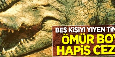 Beş kişiyi yiyen timsaha ömür boyu hapis cezası