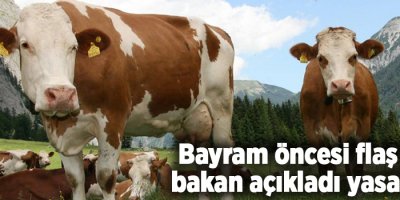 Bayram öncesi flaş karar bakan açıkladı yasaklandı