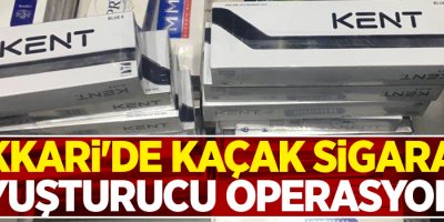 Hakkari'de kaçak sigara ve uyuşturucu operasyonu