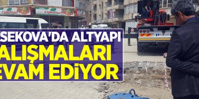 Yüksekova'da altyapı çalışmaları devam ediyor