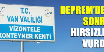 Deprem'den Sonra Hırsızlar Vurdu
