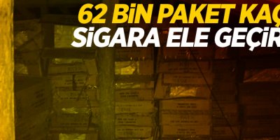 62 bin paket kaçak sigara ele geçirildi