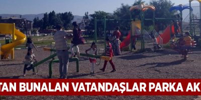 Sıcaktan bunalan vatandaşlar parka akın etti