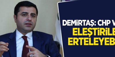 Demirtaş: CHP ve HDP eleştirileri erteleyebilir