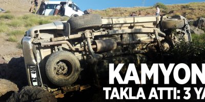 Kamyonet takla attı: 3 yaralı