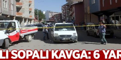 Taşlı sopalı kavga, 6 yaralı