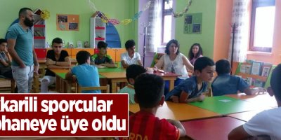 Hakkarili sporcular kütüphaneye üye oldu