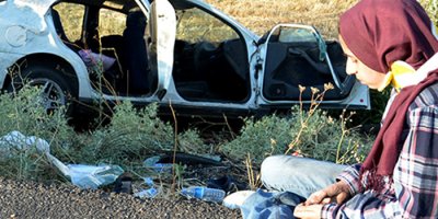 Kazada yaralanan annenin feryadı