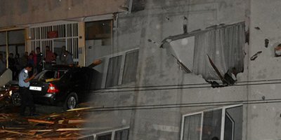 Şiddetli yağmur ve rüzgar evlerin çatısını uçurdu