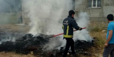 Odunluk yangını korkuttu!