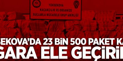 Yüksekova’da 23 bin 500 paket kaçak sigara ele geçirildi