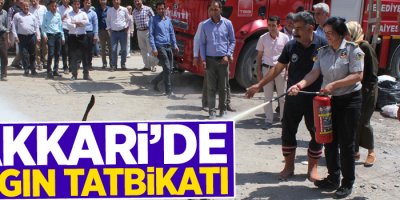 Hakkari’de yangın tatbikatı