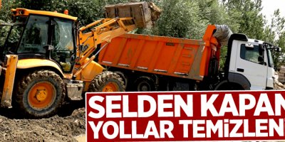 Selden kapanan yollar temizleniyor