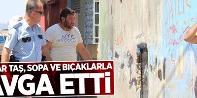 Kadınlar taş, sopa ve bıçaklarla kavga etti