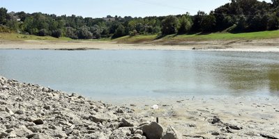 Gölet kurudu, balıklar telef oldu