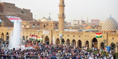 Erbilli seçmenlerin sokaklardaki referandum sevinci