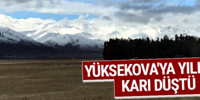 Yüksekova'ya yılın ilk karı düştü