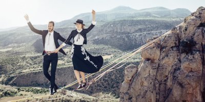 243 metre yükseklikte moda çekimi