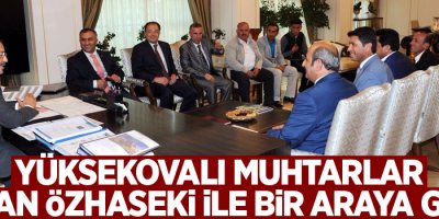 Yüksekovalı Muhtarlar Bakan Özhaseki ile görüştü