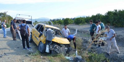 Otomobil şarampole devrildi; 1 yaralı
