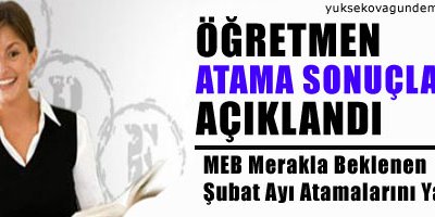 Öğretmen atamaları gerçekleşti