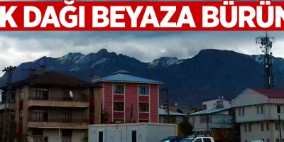 Erek Dağı'nın zirvesi beyaza büründü
