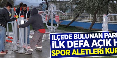 Parklara ilk defa spor aletleri kuruldu