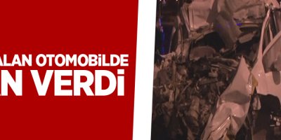 Kaza sonrası alev alan otomobilin sürücüsü hayatını kaybetti