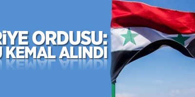 Suriye ordusu: Elbu Kemal alındı